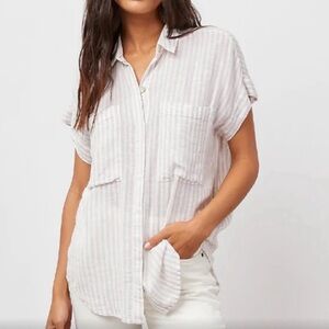 Rails Citi button down shirt in Dune Stripe